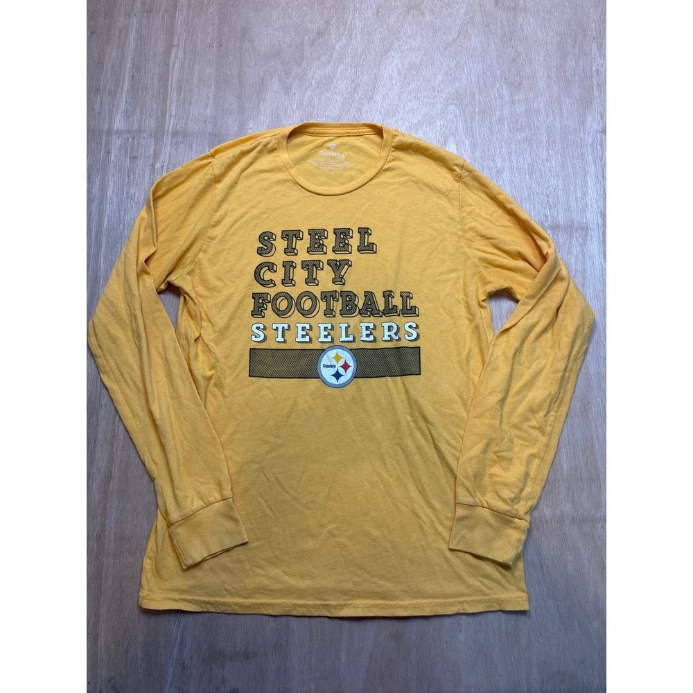 Fanatics Pittsburgh Steelers Steel City Football Long Sleeve Shirt Mens Large L